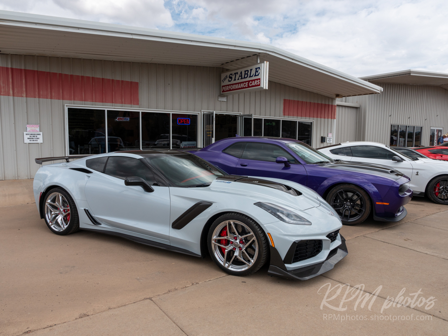 High performance and collector cars parked at The Stable Performance Cars during Octane Fest.
