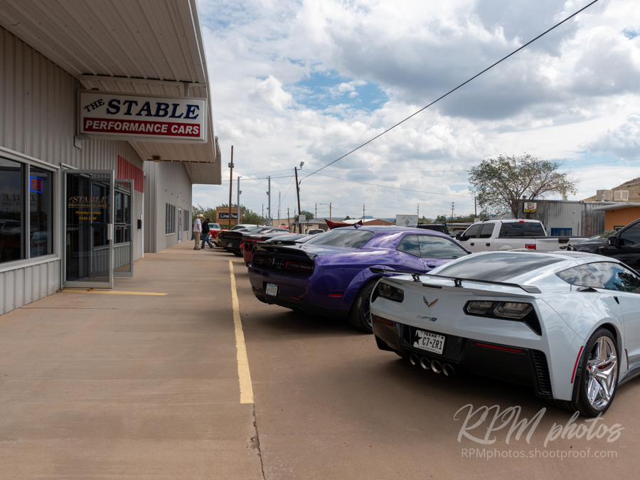 High performance and collector cars parked at The Stable Performance Cars during Octane Fest.