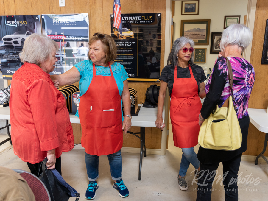 Brewster County Republican Women volunteered to serve meals during the Law Enforcement Appreciation Dinner at The Stable Performance Cars during Octane Fest.