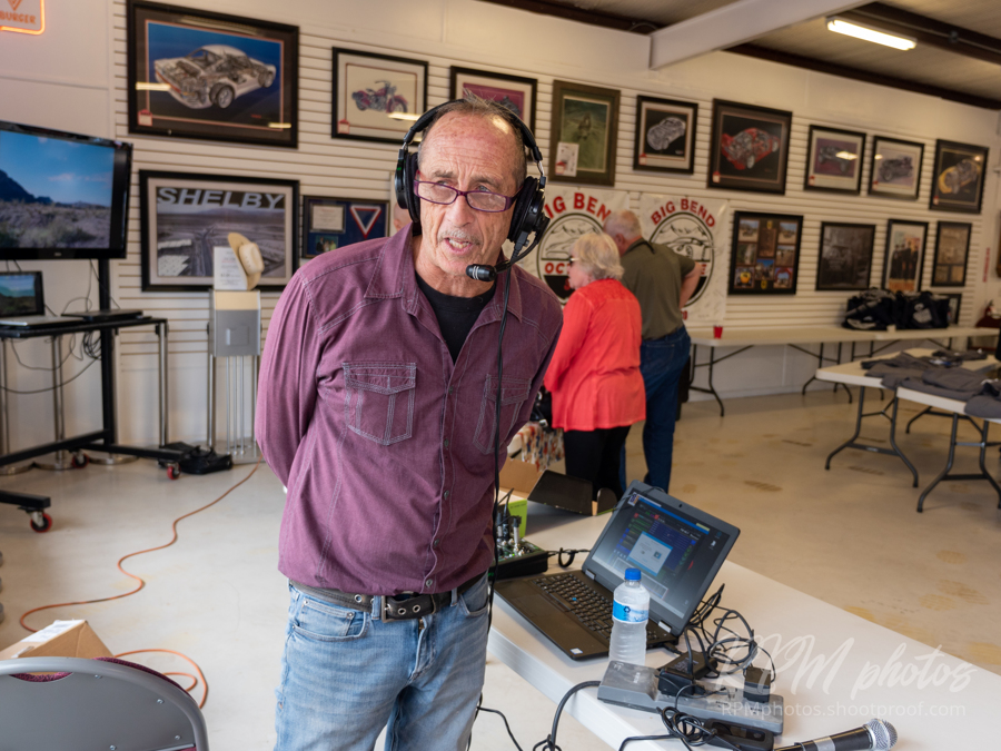 Martin from KVLF does a live broadcast at The Stable Performance Cars during Octane Fest.