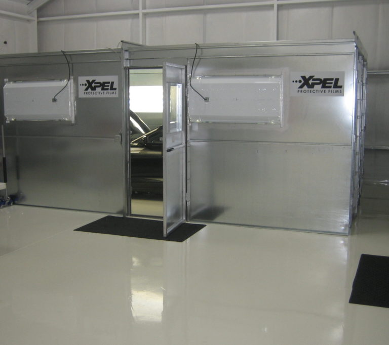 XPEL Paint Protection booth at The Stable Performance Cars in Alpine, TX
