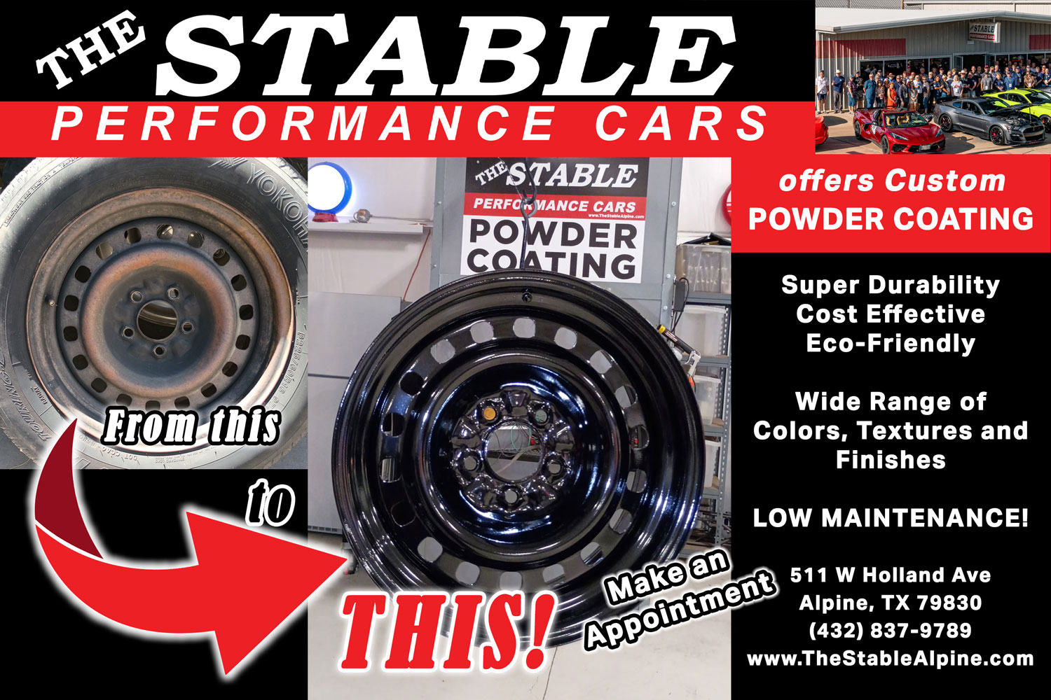 Details for Powder Coating at The Stable Performance Cars